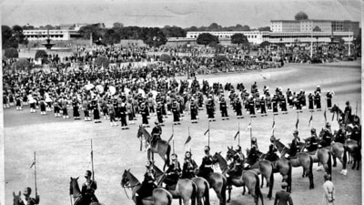 The parade was held at Rajpath for the first time in 1955, with Pakistan’s Governor General Malik Ghulam Muhammad attending the event as chief guest. (Archive)
