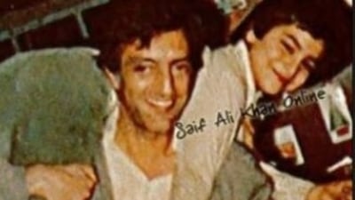 Saba Ali Khan has shared a rare picture of Saif Ali Khan with father Mansur Ali Khan. Saba Ali Khan has shared a rare picture of Saif Ali Khan with father Mansur Ali Khan. 