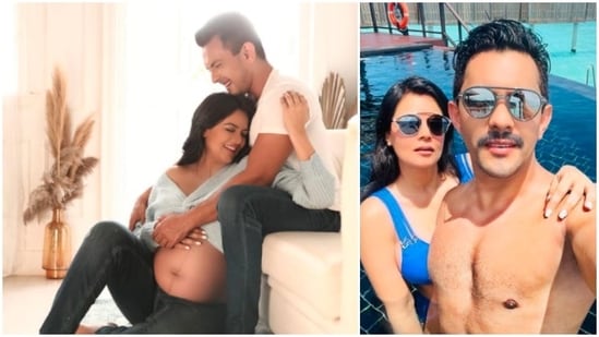 Announced the news of Shweta Agarwal's pregnancy on January 24, Aditya Narayan captioned his Instagram post, “Shweta &amp; I feel grateful &amp; blessed to share that we are welcoming our first child soon.”(Instagram/@adityanarayanofficial)