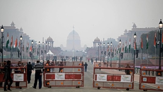 The Rajpath ahead of the Republic Day parade in New Delhi. (AFP)