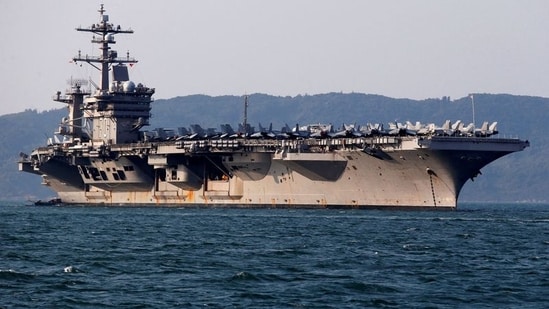 File photo of US aircraft carrier Carl Vinson.(Reuters)
