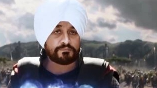 In the video, Punjab chief minister Charanjit Singh Channi is shown as Thor.(Twitter/@INCPunjab)