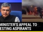 RAIL MINISTER'S APPEAL TO PROTESTING ASPIRANTS