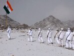Republic Day 2022: The image is taken from the video posted by ITBP.(Twitter/@ITBP_official)