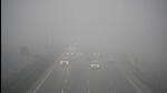 Fog on the Delhi-Gurugram Expressway near IFFCO Chowk, on January 14. (Parveen Kumar/HT) Fog on the Delhi-Gurugram Expressway near IFFCO Chowk, on January 14. (Parveen Kumar/HT)