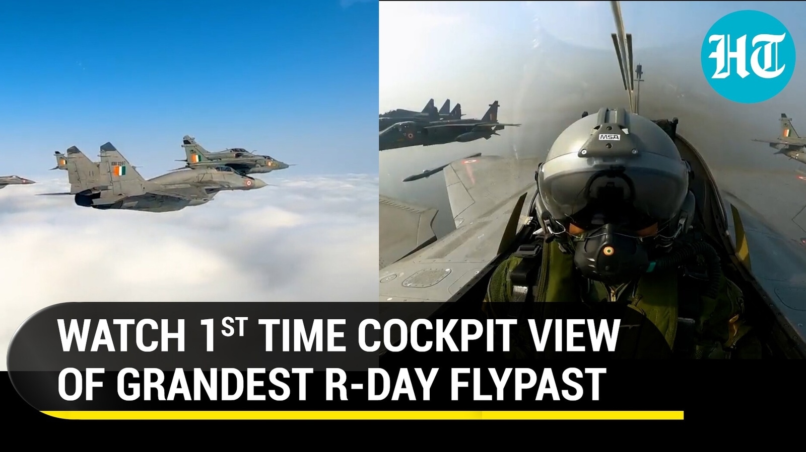 Cockpit View Of Iaf Flypast, Rafale Woman Pilot:many Firsts At 73Rd R-Day  Parade | Hindustan Times