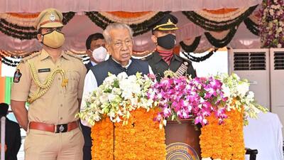 Governor Biswabhushan Harichandan said the government was proposing to create 13 more districts in the state with effect from Ugadi, the Telugu New Year Day, falling on April 2 this year. (HT) Governor Biswabhushan Harichandan said the government was proposing to create 13 more districts in the state with effect from Ugadi, the Telugu New Year Day, falling on April 2 this year. (HT)