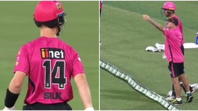 Jordan Silk during final-over drama against Adelaide Strikers (Twitter)