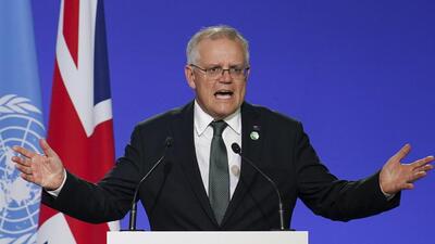 In a brief video message, Prime Minister Scott Morrison noted that India’s Republic Day celebrations coincided with Australia Day. (File/Pool Photo via AP) In a brief video message, Prime Minister Scott Morrison noted that India’s Republic Day celebrations coincided with Australia Day. (File/Pool Photo via AP)