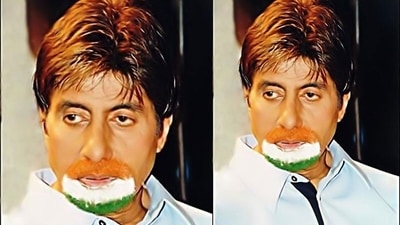 Amitabh Bachchan shared a picture of himself to wish his fans on Republic Day. Amitabh Bachchan shared a picture of himself to wish his fans on Republic Day. 