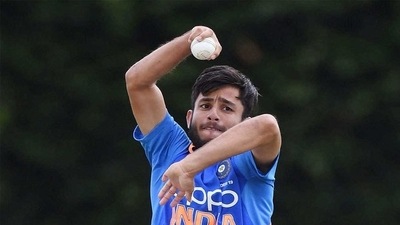 Ravi Bishnoi in action for the India U-19 team (TWITTER) Ravi Bishnoi in action for the India U-19 team (TWITTER)