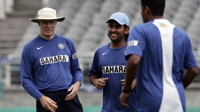 Greg Chappell and MS Dhoni in 2006. (Getty ) Greg Chappell and MS Dhoni in 2006. (Getty )