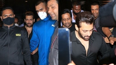 Salman Khan spotted in Juhu. (Varinder Chawla) Salman Khan spotted in Juhu. (Varinder Chawla)