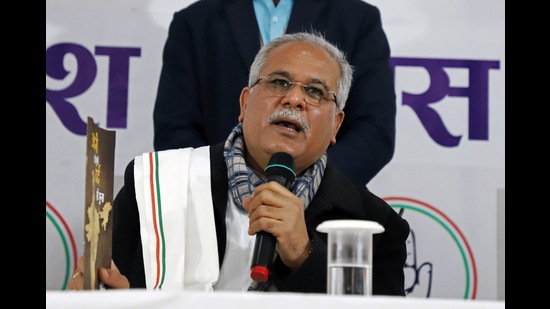 Chhattisgarh chief minister Bhupesh Baghel said that a sum of ₹20,000 will be deposited in the bank account of each of the first two daughters of the labourers. (File Photo/ANI)