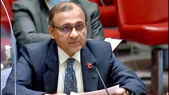 India’s ambassador to the United Nations, TS Tirumurti, outlined India’s position at the UNSC meeting that discussed the situation in Afghanistan (Twitter/@ambtstirumurti) India’s ambassador to the United Nations, TS Tirumurti, outlined India’s position at the UNSC meeting that discussed the situation in Afghanistan (Twitter/@ambtstirumurti)