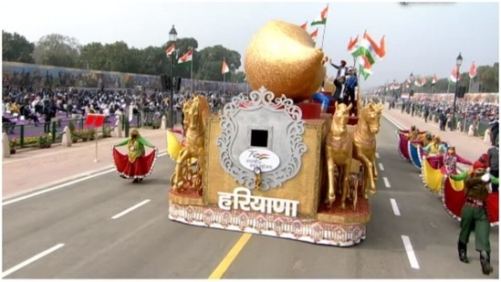 As the majority of Indian athletes who took part in the Tokyo 2020 Olympic were from Haryana, the northern state highlighted the achievements of sportspersons.(ANI)
