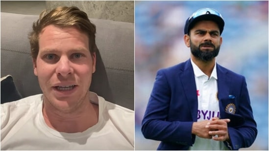Steve Smith (L) named two India stars who are ‘favourites’ to succeed Kohli in Test captaincy.(Instagram/AP) Steve Smith (L) named two India stars who are ‘favourites’ to succeed Kohli in Test captaincy.(Instagram/AP)