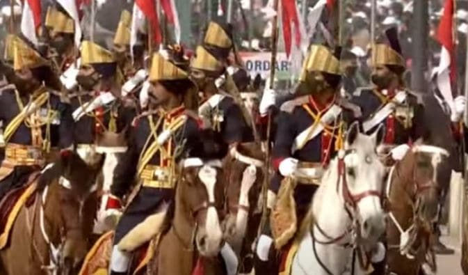 61 Cavalry, the first contingent of the parade at Rajpath. It is the only serving active Horse Cavalry Regiment across the world.&nbsp;(ANI)