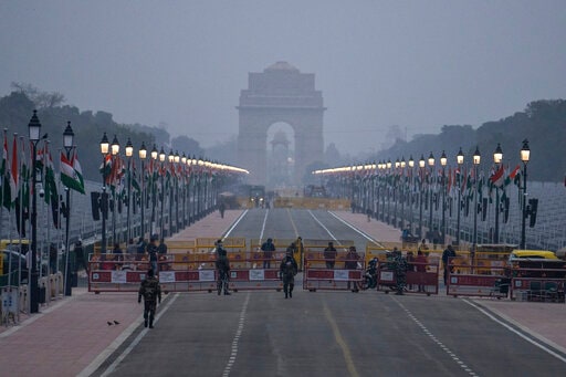 In India Gate, a 360-degree camera has been installed to give people a bird's eye view of the celebrations. (AP) In India Gate, a 360-degree camera has been installed to give people a bird's eye view of the celebrations. (AP)