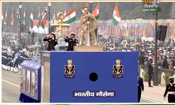 Indian Navy showcases its multi-dimensional capabilities through its tableaux.&nbsp;(ANI)