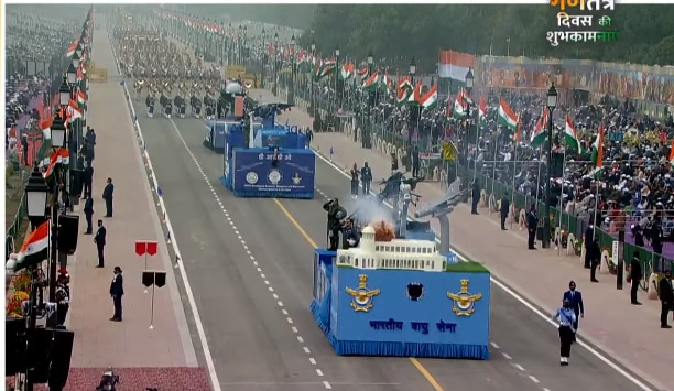 'Indian Air Force Transforming for the future': IAF displays its tableaux at Rajpath.&nbsp;(ANI)