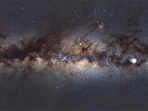 This undated handout image by astrophysicist Natasha Hurley-Walker from the Curtin University node of the ICRAR shows the Milky Way as viewed from Earth, with a star icon (at R-placed by source) marking the position of a mysterious repeating transient in space.(AFP PHOTO / ICRAR / Curtin / Natasha Hurley-Walker)