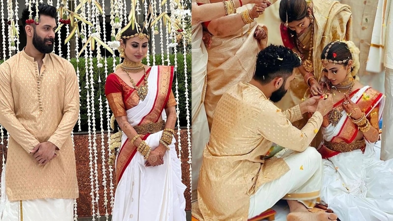 Moniroy Ke Xxxx Vidios - Mouni Roy ties the knot with Suraj Nambiar in Goa wedding. See first pics -  Hindustan Times