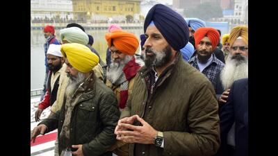 Shiromani Akali Dal leader and former Punjab minister Bikram Singh Majithia got relief from the Supreme Court that stayed his arrest in the drugs case till Monday. (Sameer Sehgal/HT file)