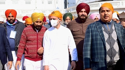 Congress leader Rahul Gandhi visited the Golden Temple in Amritsar on Thursday with Punjab chief minister Charanjit Singh Channi and party state chief Navjot Singh Sidhu. Congress leader Rahul Gandhi visited the Golden Temple in Amritsar on Thursday with Punjab chief minister Charanjit Singh Channi and party state chief Navjot Singh Sidhu. 