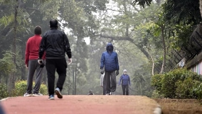 2. Take a walk: Simple and effective, walking, jogging and running are great ways to keep your body fit. Besides losing weight and keeping your body in shape, walking, jogging and running can help improve your cardiovascular system and best of all, you can do it anywhere, even if the parks are closed. (Sanjeev Verma/HT PHOTO) 2. Take a walk: Simple and effective, walking, jogging and running are great ways to keep your body fit. Besides losing weight and keeping your body in shape, walking, jogging and running can help improve your cardiovascular system and best of all, you can do it anywhere, even if the parks are closed. (Sanjeev Verma/HT PHOTO)