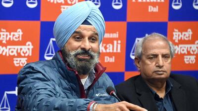 Shiromani Akali Dal leader Bikram Singh Majithia addresses the media in Chandigarh on Wednesday. (ANI) Shiromani Akali Dal leader Bikram Singh Majithia addresses the media in Chandigarh on Wednesday. (ANI)