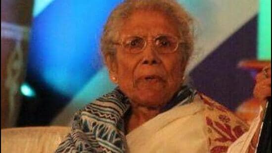 Sandhya Mukherjee, 90, who refused to accept the Padma Shri award on Tuesday, was rushed to hospital in Kolkata on Thursday after complaining of illness. (TWITTER/@AITCofficial.)
