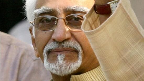 A file photo of former vice-president Mohammad Hamid Ansari in New Delhi. (Reuters)