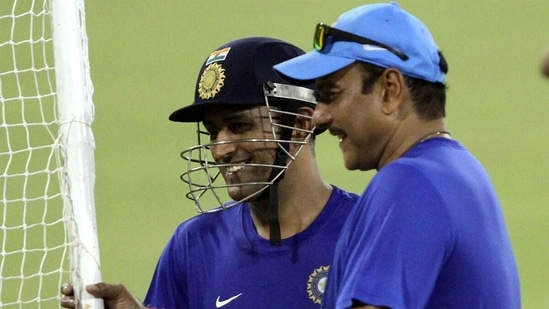 MS Dhoni and Ravi Shastri. (Getty) MS Dhoni and Ravi Shastri. (Getty)