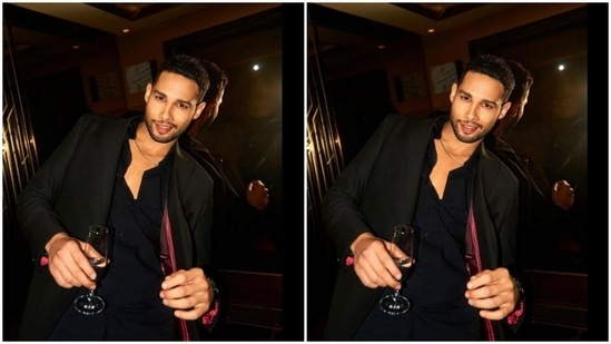 Siddhant Chaturvedi in Our Black Fire Blazer Set main image 0