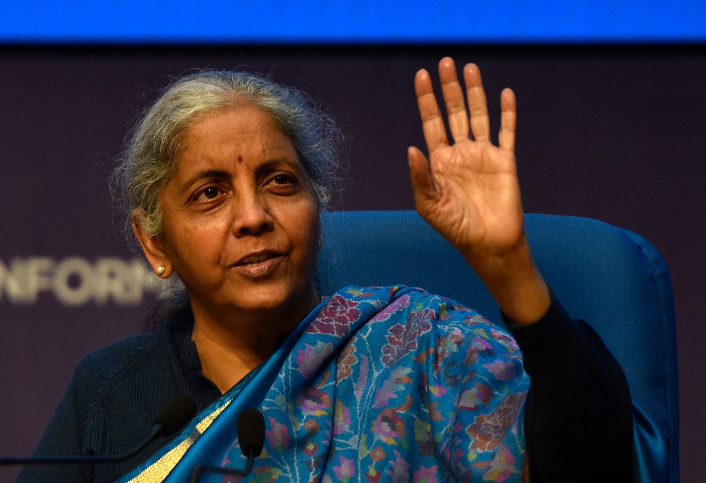 Finance minister Nirmala Sitharaman. (Sanjeev Verma/HT PHOTO)