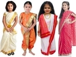 You can pick traditional and modern stitched sarees for your girls online.