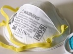 With every breath you take in an N95, particles accumulate on the mask.