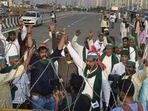 Farmers protesting against farm laws at Ghazipur, New Delhi, October 29, 2021 (PTI) Farmers protesting against farm laws at Ghazipur, New Delhi, October 29, 2021 (PTI)