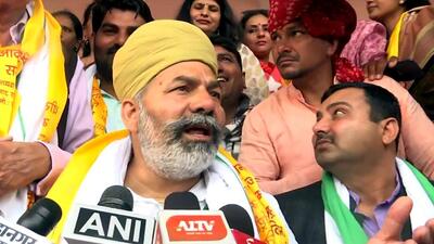 BKU national spokesperson Rakesh Tikait, who belongs to the Jat community, says that his farmer union is seeking solutions to their agricultural woes, and has maintained a distance from electoral politics, ahead of the upcoming UP elections. (ANI) BKU national spokesperson Rakesh Tikait, who belongs to the Jat community, says that his farmer union is seeking solutions to their agricultural woes, and has maintained a distance from electoral politics, ahead of the upcoming UP elections. (ANI)