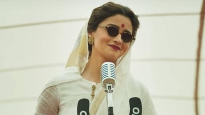 Alia Bhatt in a still from Gangubai Kathiawadi trailer. Alia Bhatt in a still from Gangubai Kathiawadi trailer. 