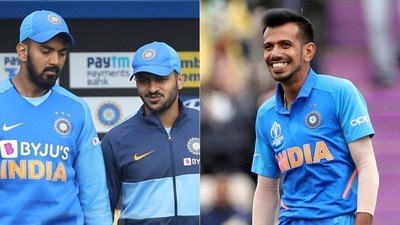 KL Rahul and Shardul Thakur; Yuzvendra Chahal (Sportzpics for BCCI/AP)