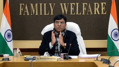 &nbsp;Union Minister for Health &amp; Family Welfare Mansukh Mandaviya. (ANI)
