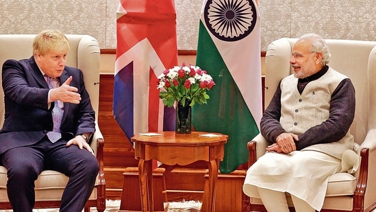 PM Narendra Modi (right) with his British counterpart Boris Johnson (Image used only for representation)