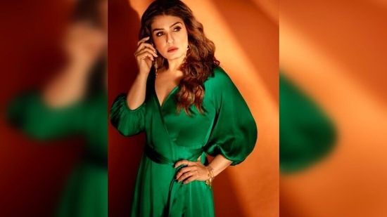 Posing like a queen, Raveena Tandon garnered more than 11k likes in her post.(Instagram/@officialraveenatandon)
