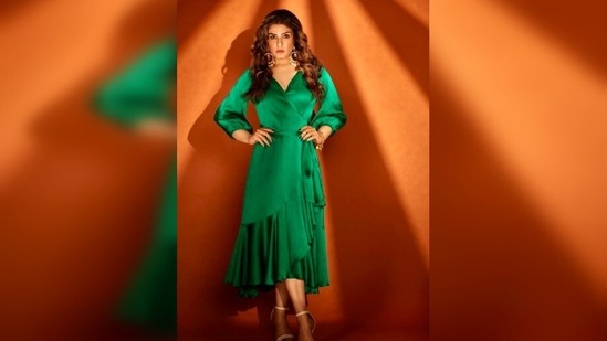 Sharing her pictures on her Instagram handle, she captioned her post, "Green the planet!."(Instagram/@officialraveenatandon)