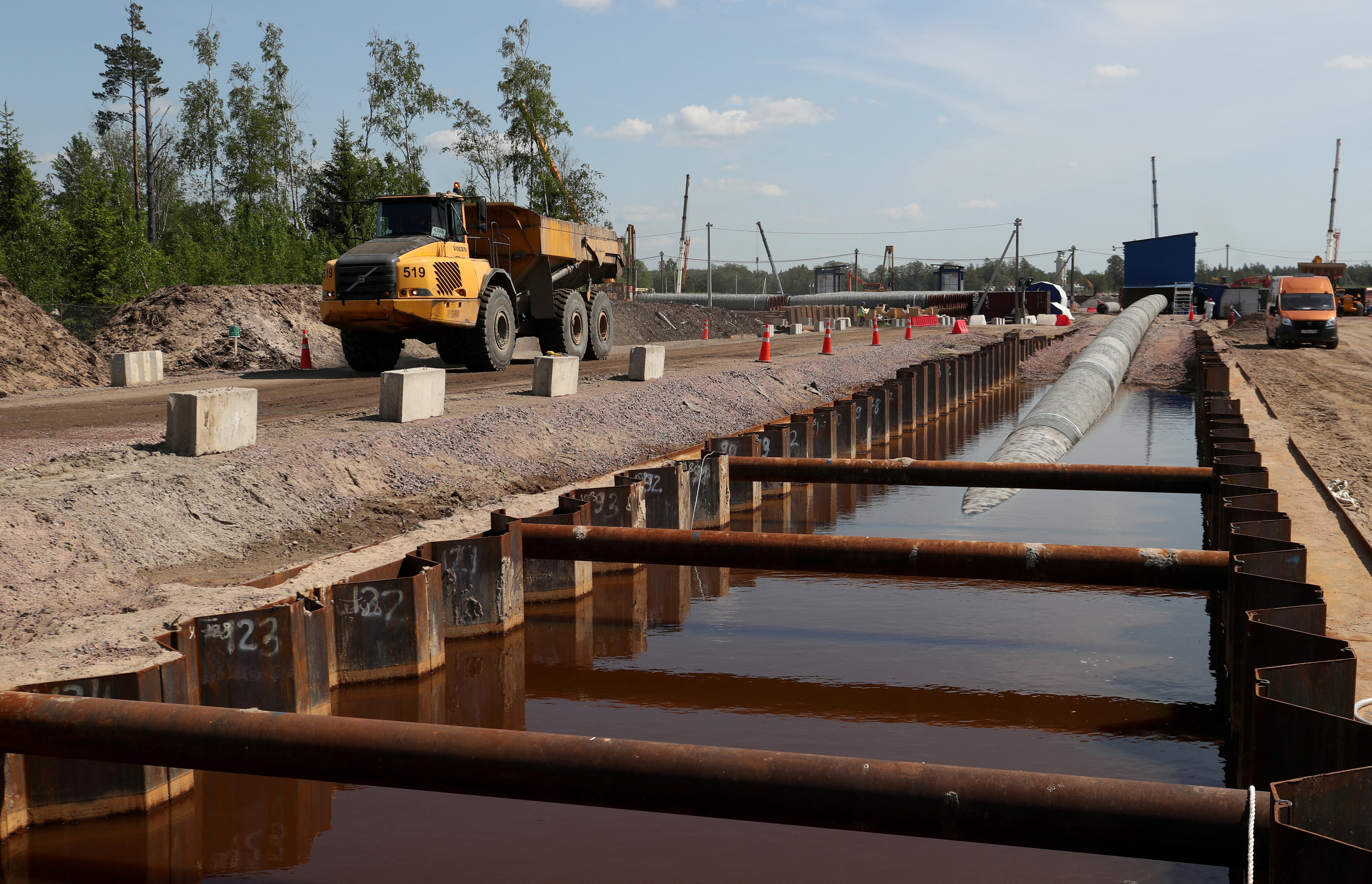 A view shows the construction site&nbsp;of the Nord&nbsp;Stream&nbsp;2 gas pipeline, near the town of Kingisepp, Leningrad region, Russia,&nbsp; (Reuters file photo)