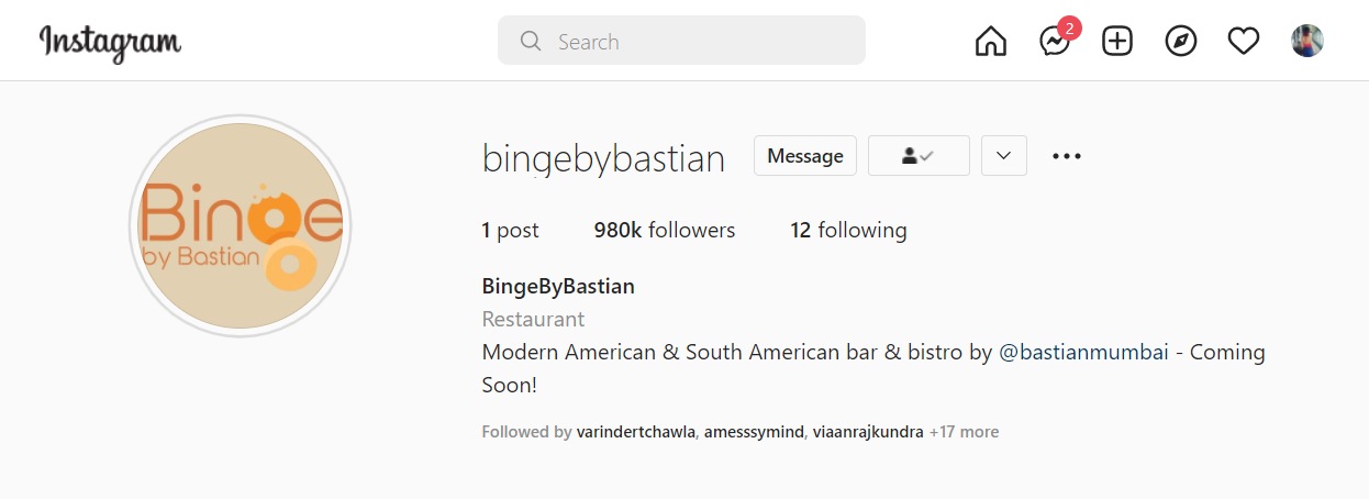 Raj Kundra’s Instagram profile has been given a makeover to promote their new eatery.