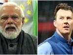 PM Narendra Modi & Brett Lee(ANI)