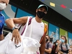 Spain's Rafael Nadal walks to a practice session ahead of the Australian Open Men's Singles Final at Melbourne Park in Melbourne, Australia, January 29, 2022